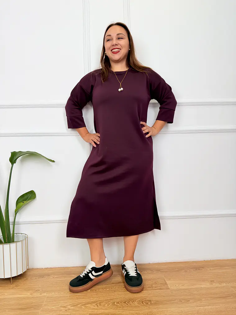 Concetta dress 17930 BURGUNDY 1