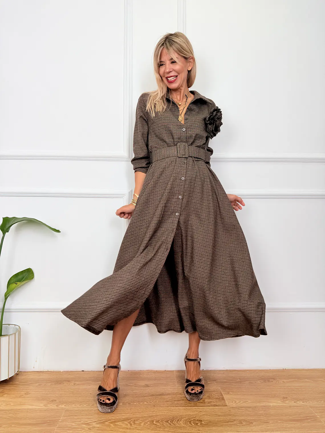 Wyatt Dress Brown 4085  1