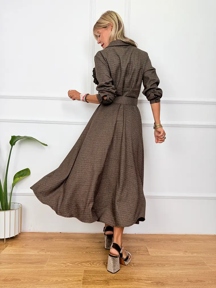 Wyatt Dress Brown 4085  3