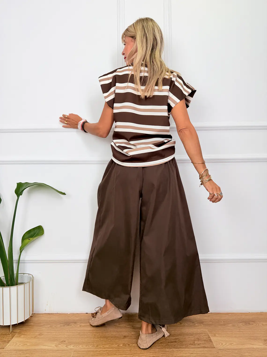 Fern Zip Cullot Brown 5201  3