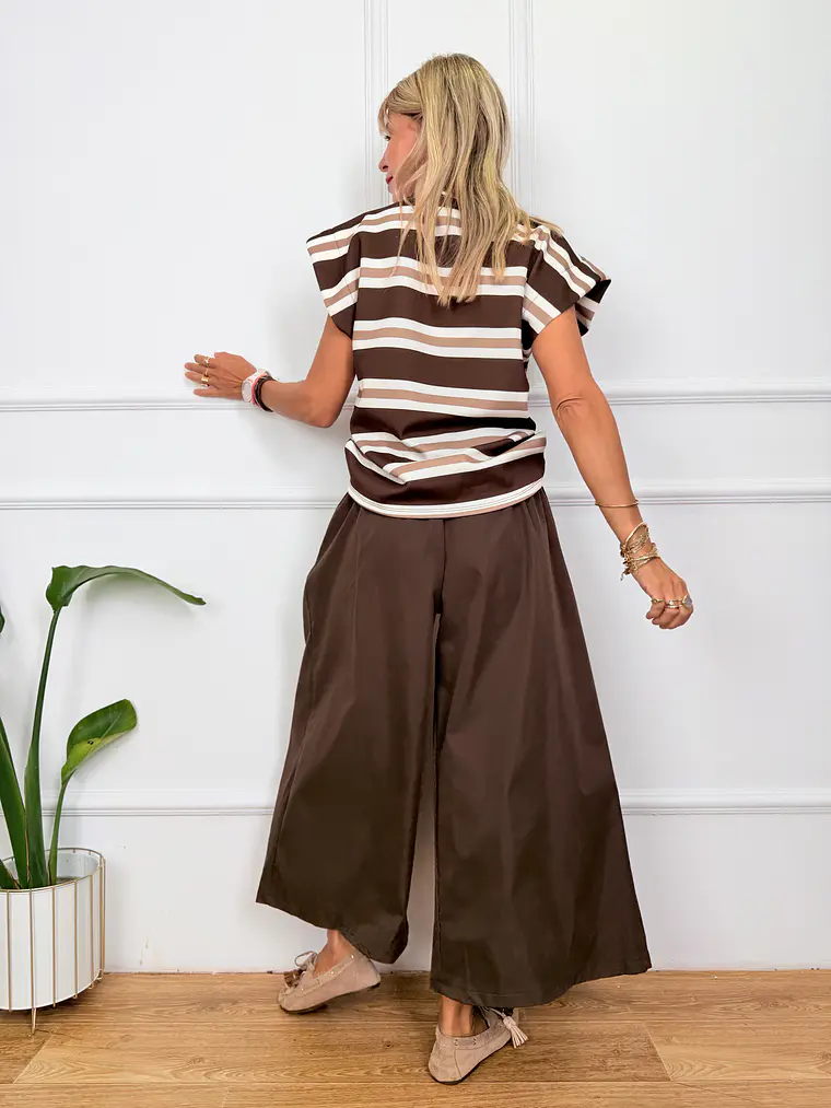 Fern Zip Cullot Brown 5201  3
