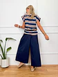 Fern Zip Cullot Blue 5201  - thumbnail 3