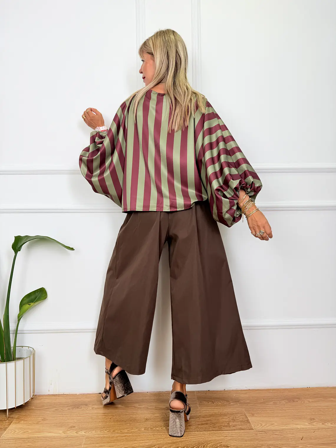 Evangeline Blouse Pine (C) 61925   4