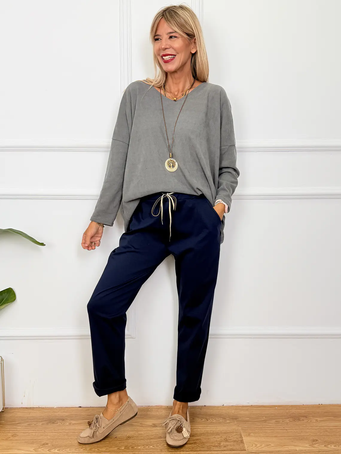Zephyr Blouse Grey 91516   2
