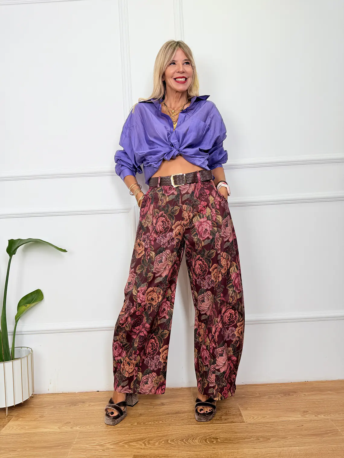 Guinevere Pants Wine D10037 1