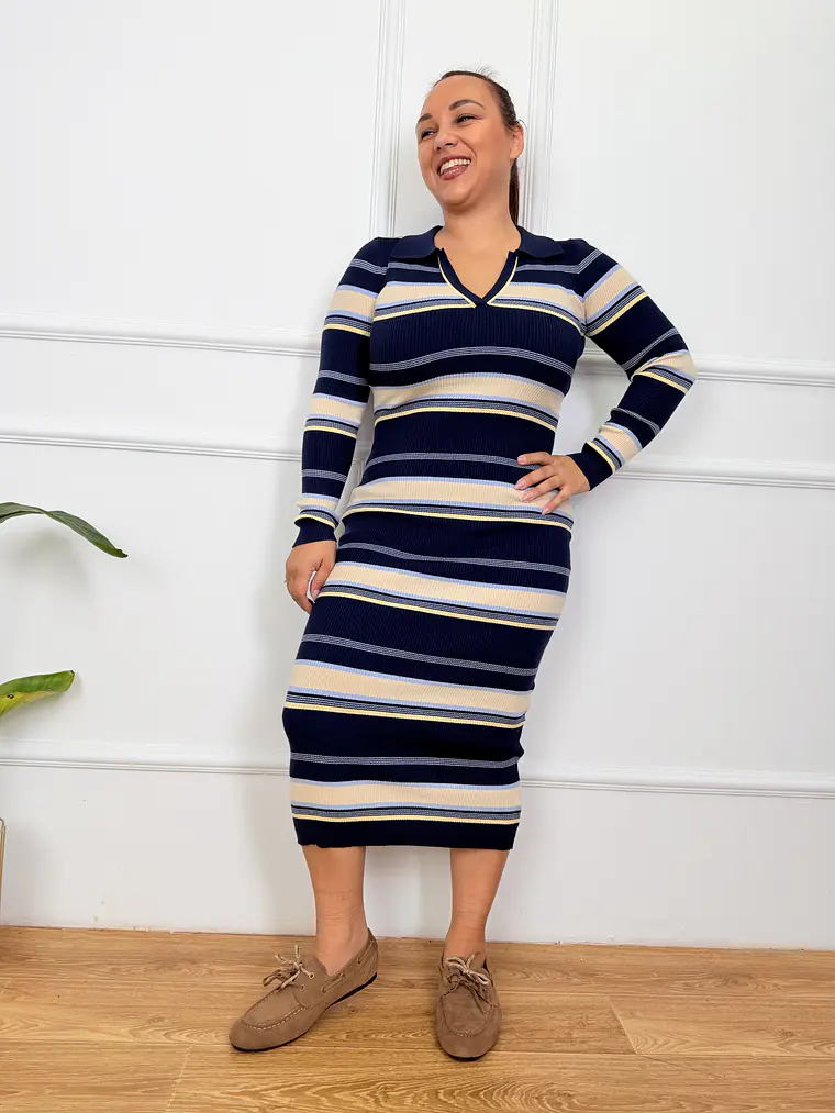 Felix Midi Dress Blue 69668    1