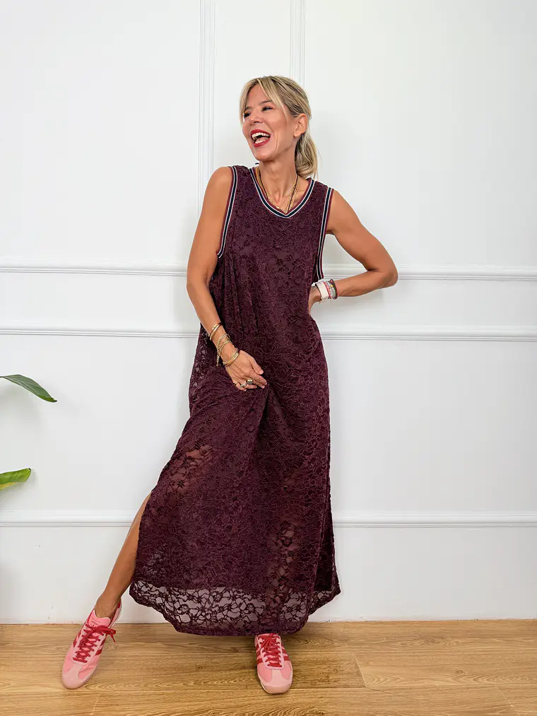 Atticus Maxi Dress Wine 9082-2  2