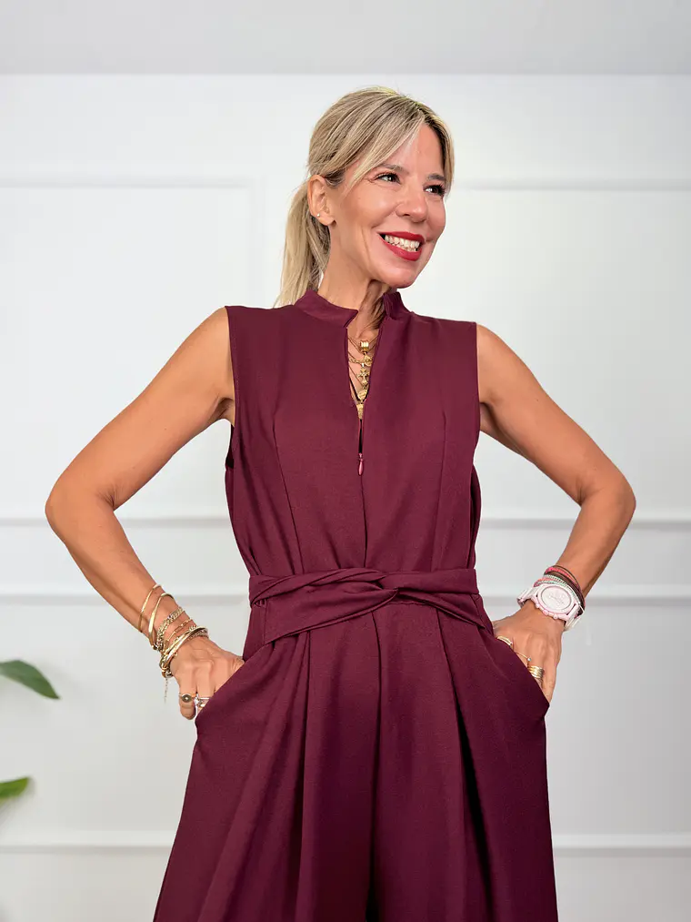 Narnia Jumpsuit Wine 14508    4