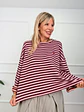 Atlas Stripped Blouse Wine 12000   - thumbnail 1