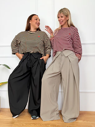 Atlas Stripped Blouse Black 12000 