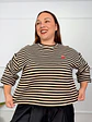 Atlas Stripped Blouse Black 12000  - thumbnail 1