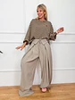 Atlas Stripped Blouse Brown 12000 - thumbnail 2