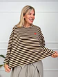 Atlas Stripped Blouse Brown 12000 - thumbnail 1