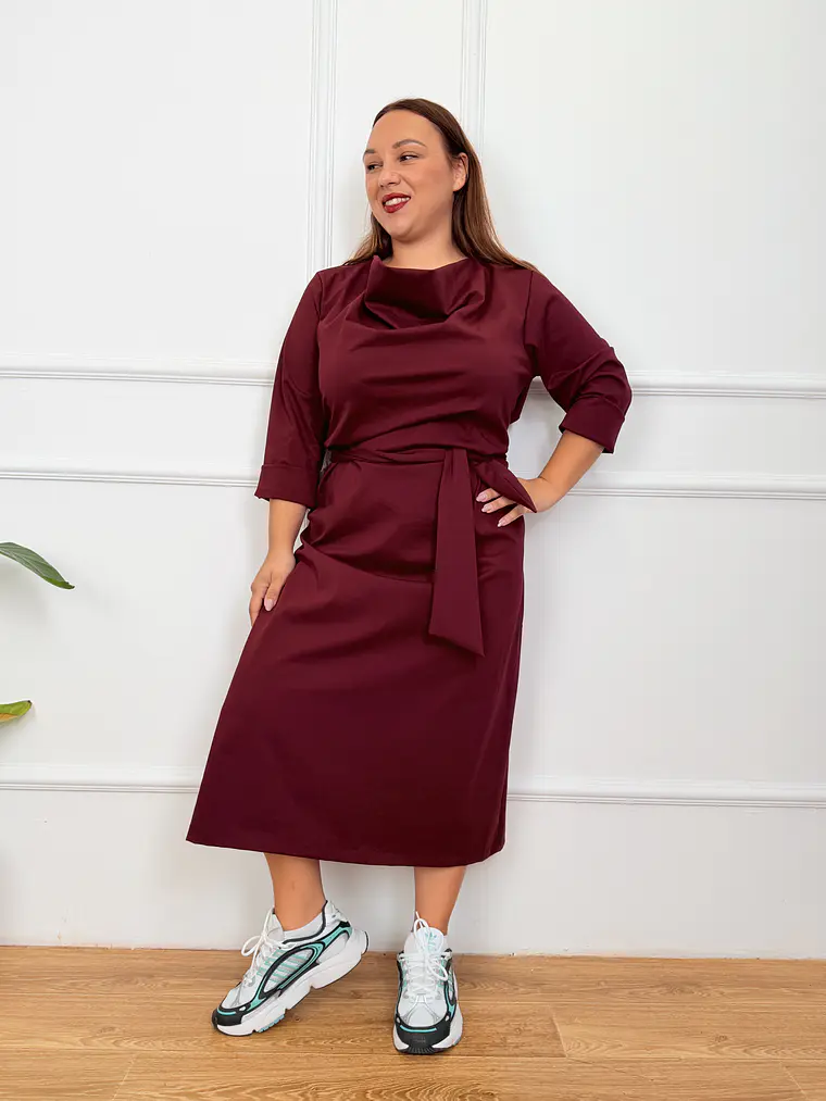 Anex Dress Wine 26200   1