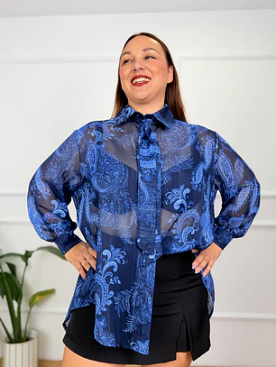 Imelda Floral Shirt Blue 58271 
