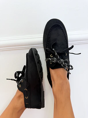 MOCCASINS SUETE BLACK BHY1688
