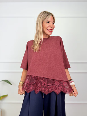 Sarah Blouse Wine 61295 