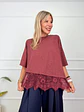 Sarah Blouse Wine 61295  - thumbnail 1