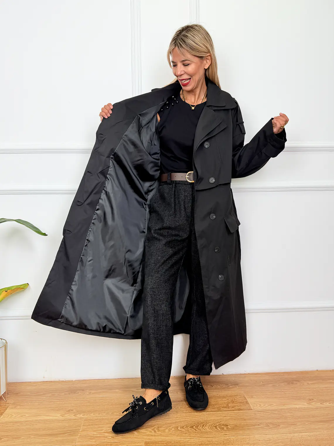 Alexander Trench Coat Black 6395 2