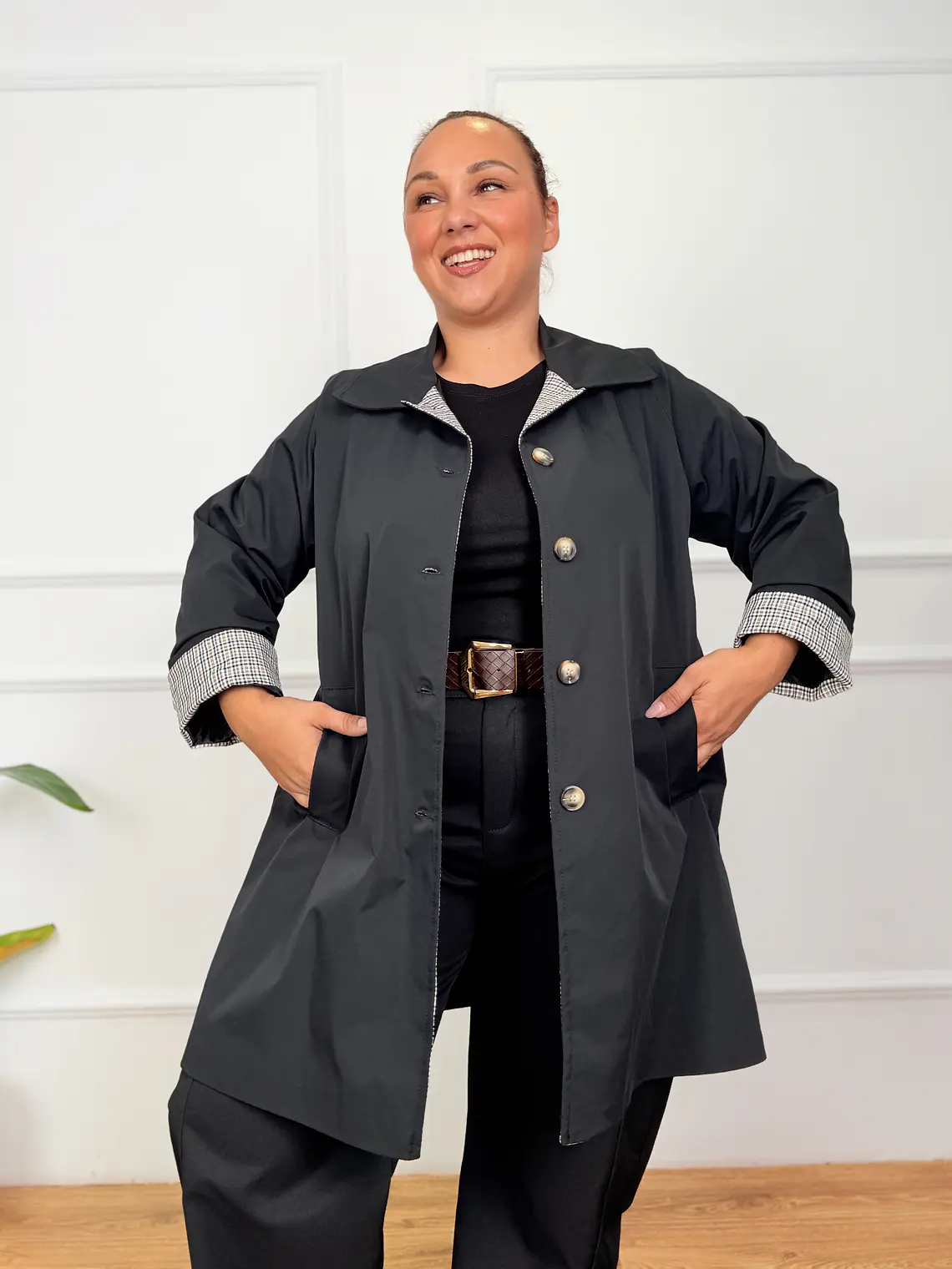 Gideon Trench Coat Black 5047-3  1