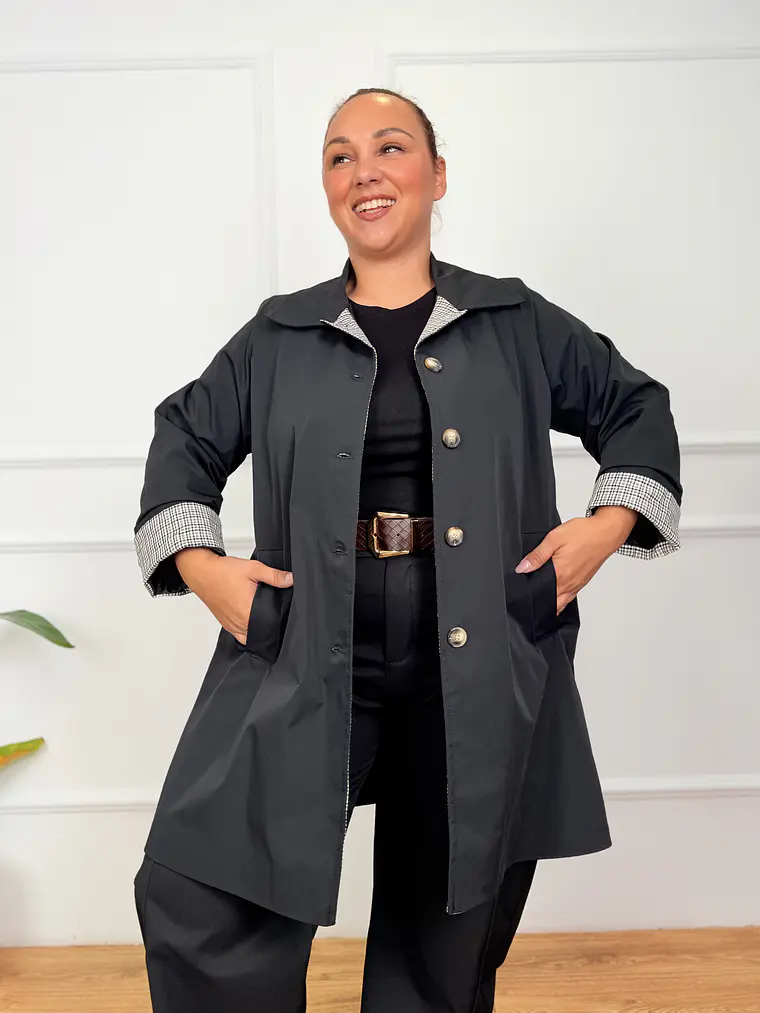 Gideon Trench Coat Black 5047-3  1