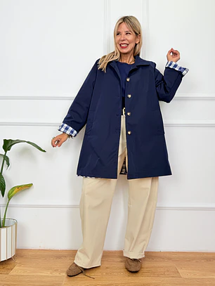 Gideon Trench Coat Blue 5047-3 