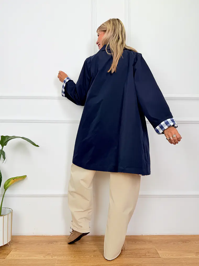 Gideon Trench Coat Blue 5047-3  4
