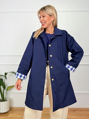 Gideon Trench Coat Blue 5047-3 
