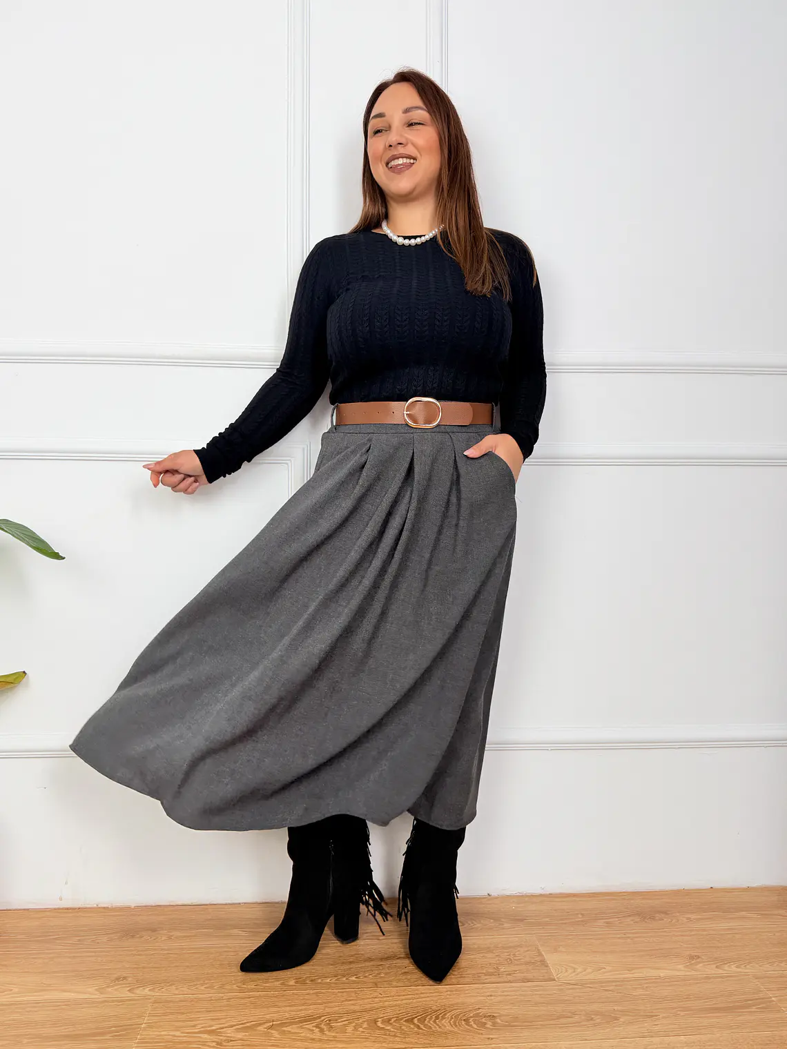 Winter Skirt Grey 52123FL1  1