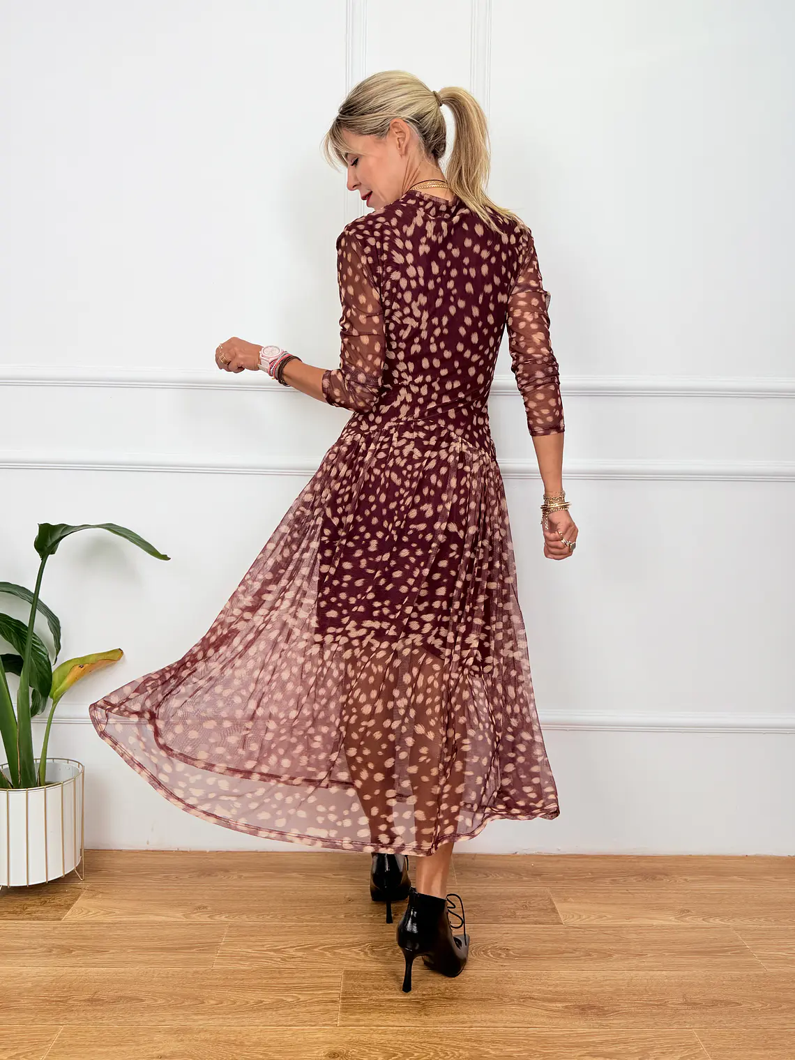 Marigold Dress Wine 13175    3