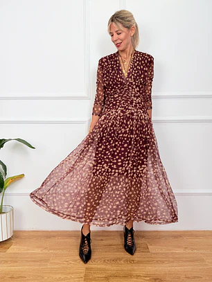 Marigold Dress Wine 13175   