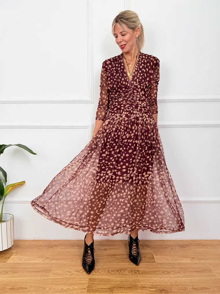 Marigold Dress Wine 13175    1