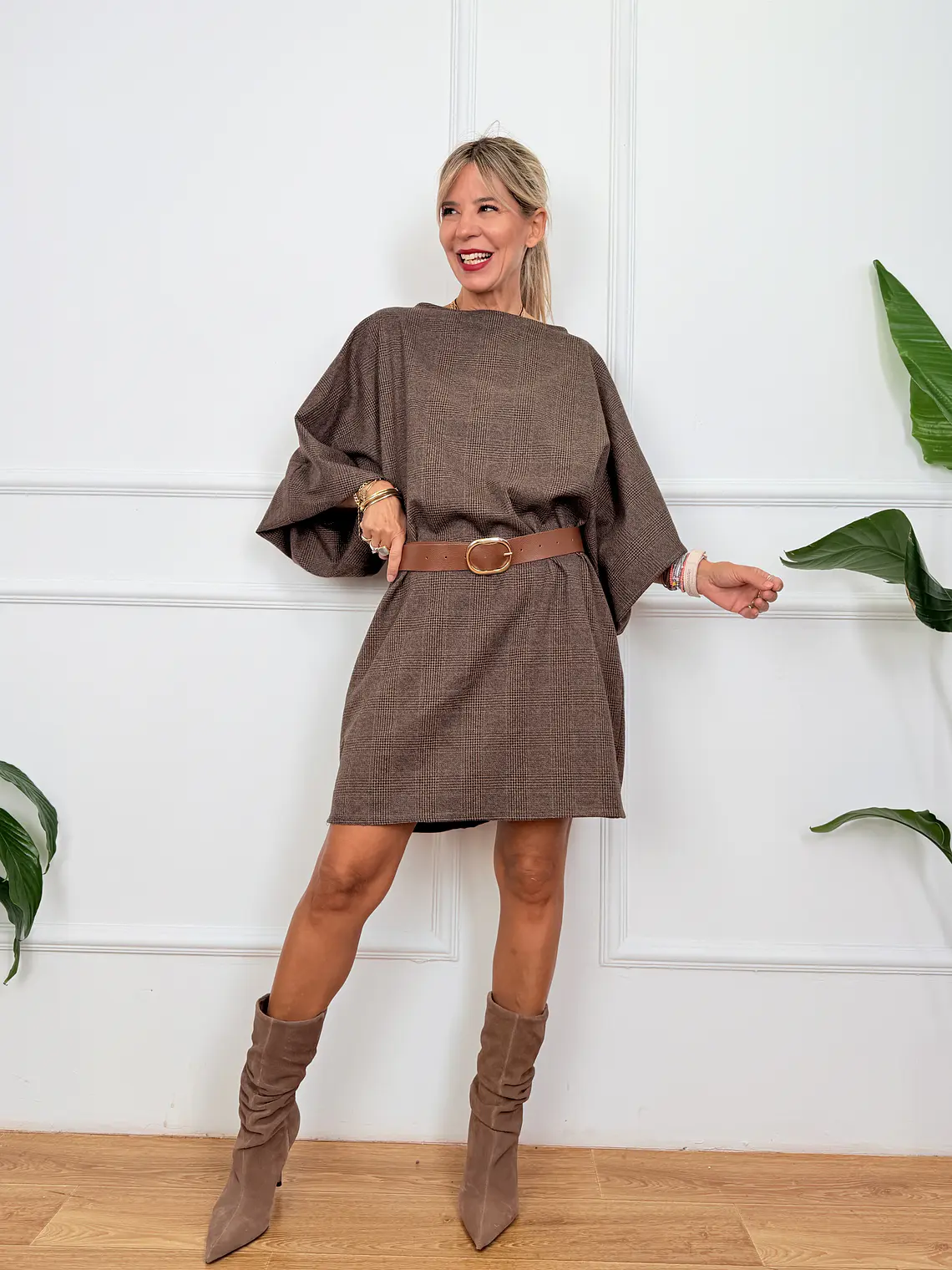 Casper Mini Dress Brown 35526 1