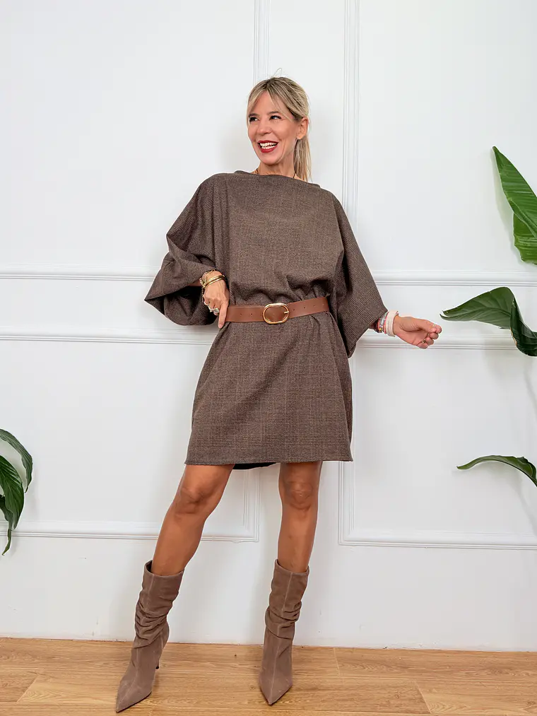 Casper Mini Dress Brown 35526 1