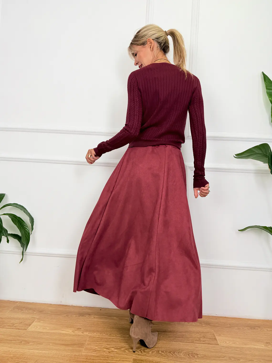 Latte Blouse Wine 68876 4