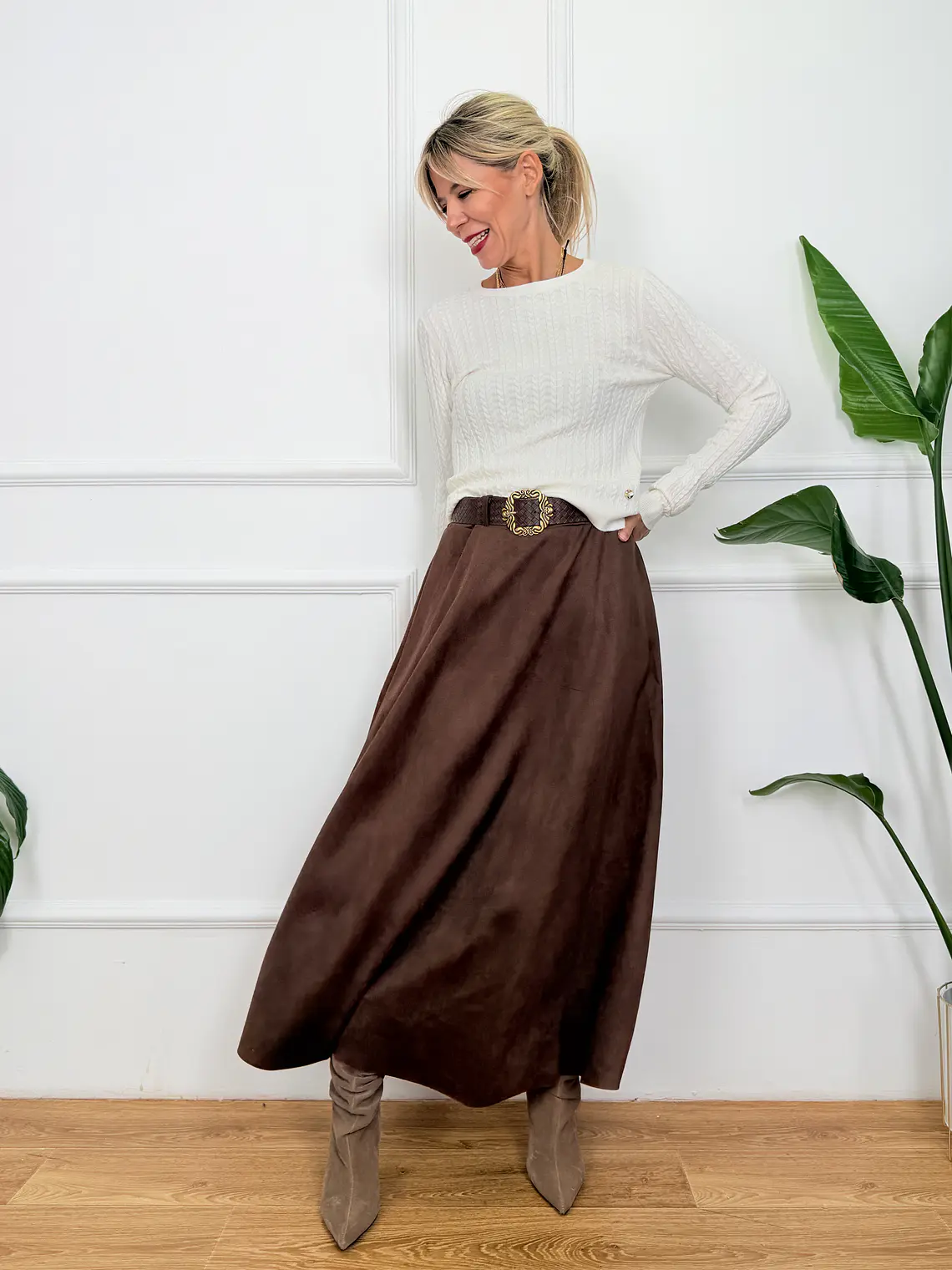Hazel Skirt Brown 26905   2