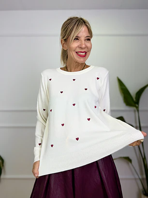 October Sweater White 69320  