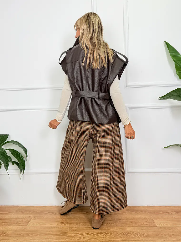 Winifred Leather Vest Brown 8752 4