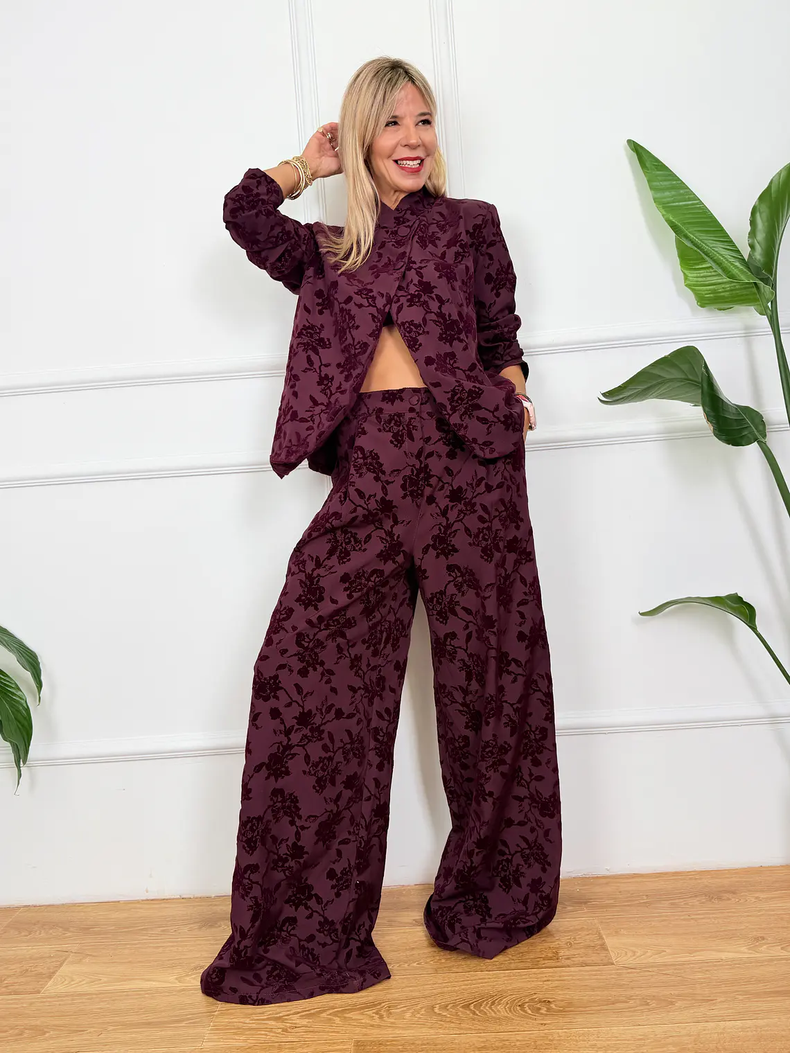Agatha Suit Wine 7177  2