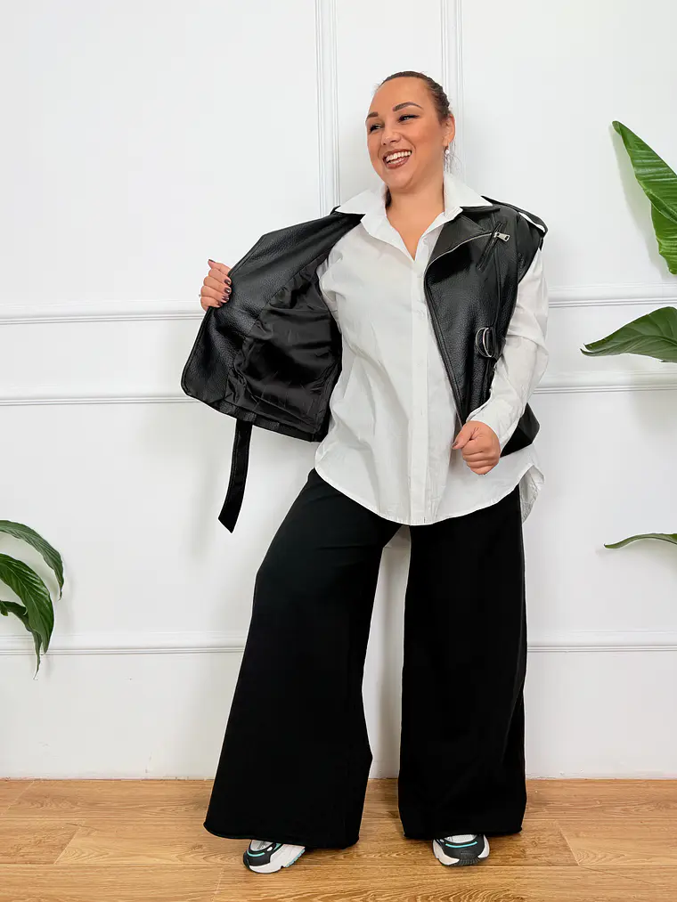 Winifred Leather Vest Black 8752  3