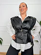 Winifred Leather Vest Black 8752  - thumbnail 1