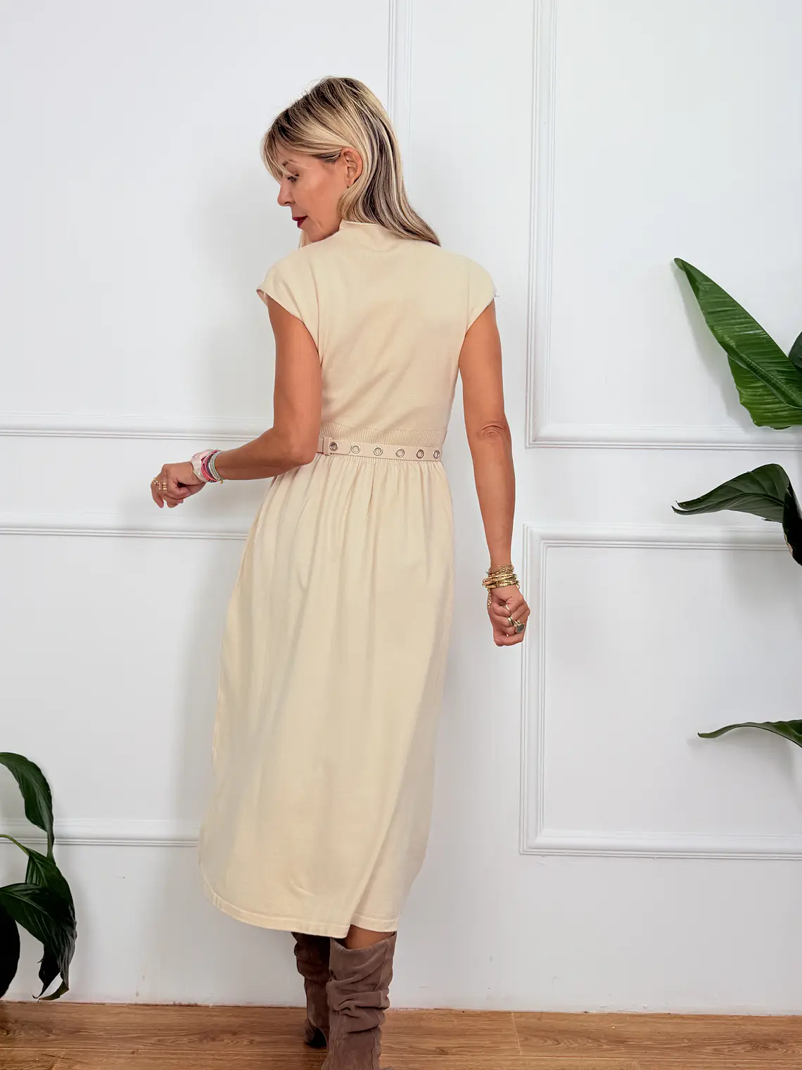Allegra Midi Dress Ivory 2131    3
