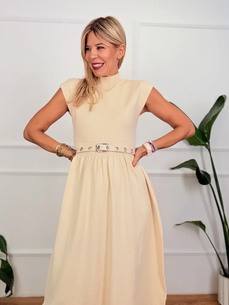 Allegra Midi Dress Ivory 2131    4