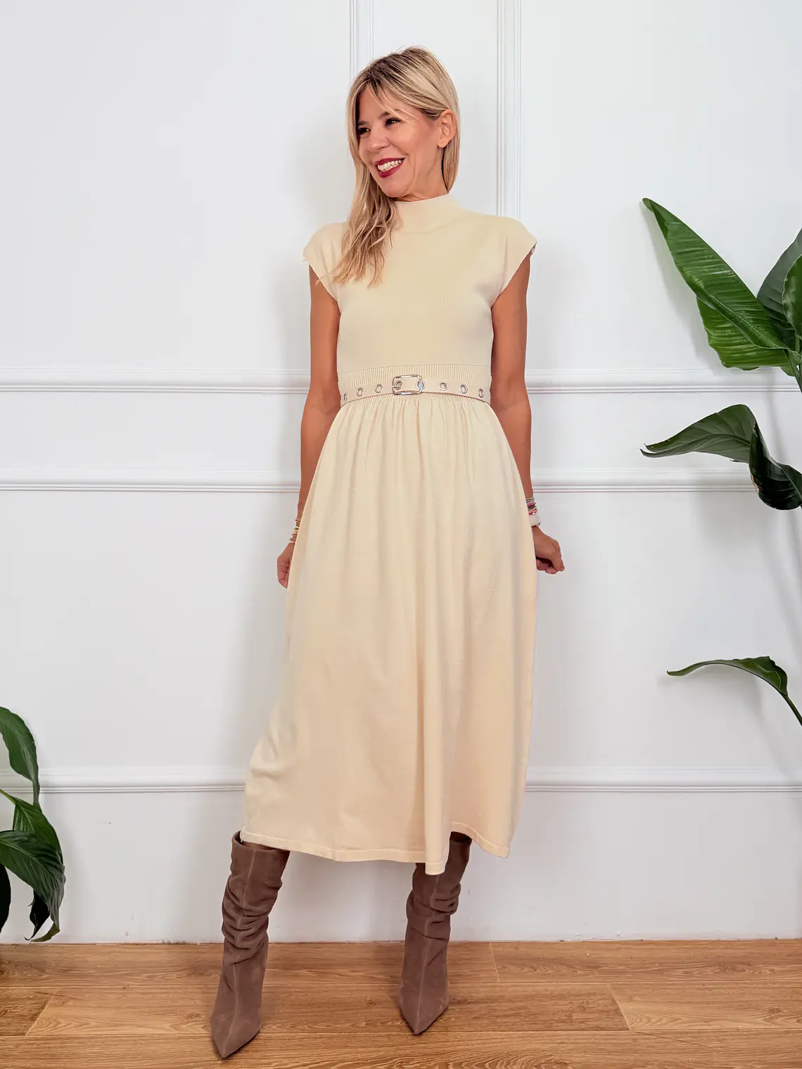Allegra Midi Dress Ivory 2131    2