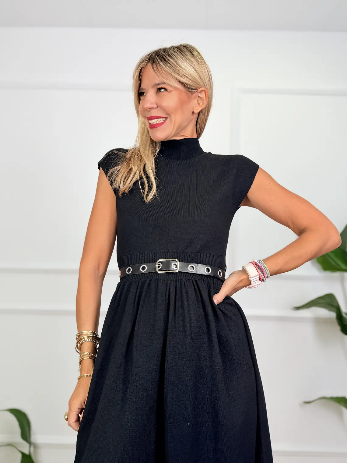 Allegra Midi Dress Black 2131  4