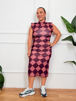 Tiziano Midi Dress Purple 18300 