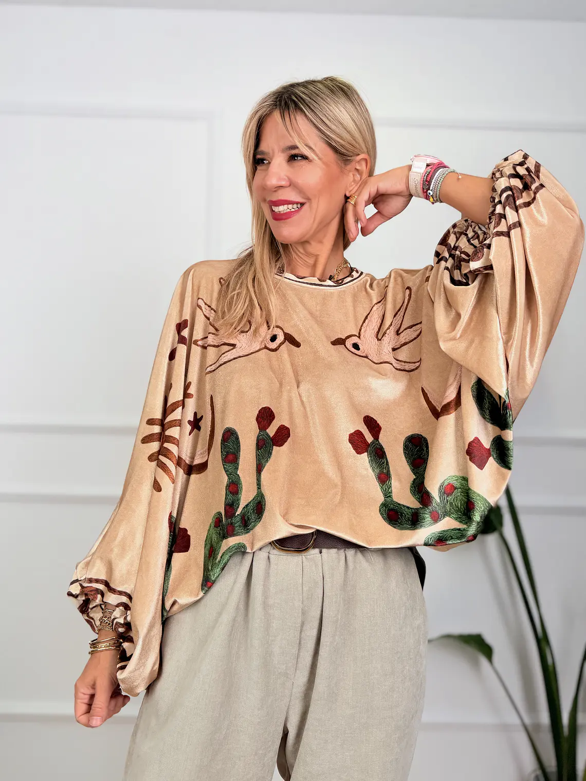 Viola Blouse Beige 22375 1
