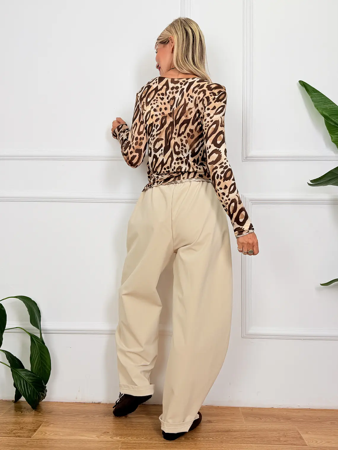 Dante Leopar Blouse Brown 2972   4