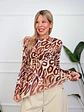 Dante Leopar Blouse Red 2972  - thumbnail 1