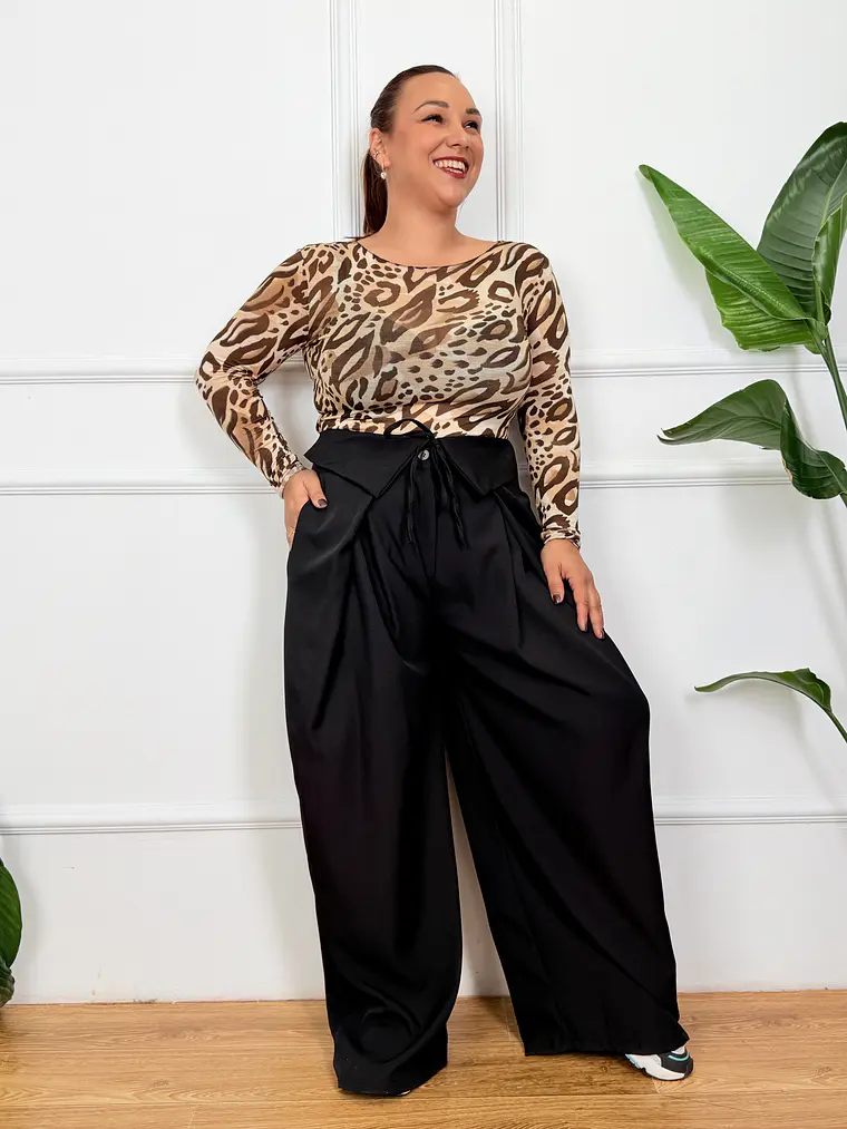 Dante Leopar Blouse Black 2972    3